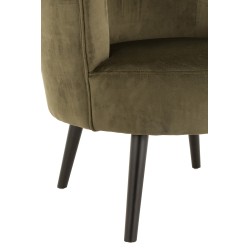 Sillón lounge de tela verde 80x70x75 cm