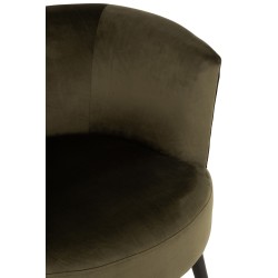Sillón lounge de tela verde 80x70x75 cm
