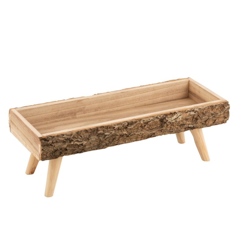 Cachepot en bois naturel 54.5x28x25 cm