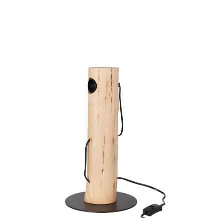 Lámpara de madera natural 21x21x39 cm