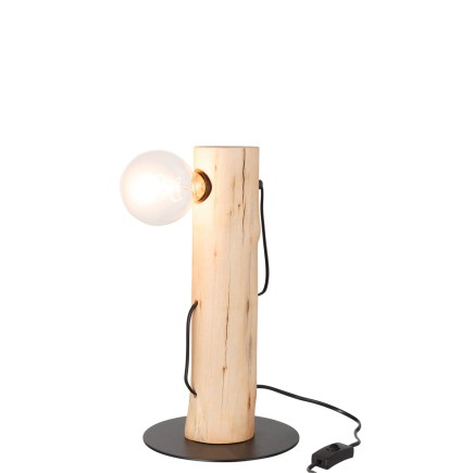 Lámpara de madera natural 21x21x39 cm