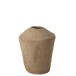 Vaso grande em papel maché castanho 47x47x58 cm Vaso grande em papel maché castanho 47x47x58 cm