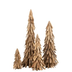 Sapin de Noël décoratif en bois flotté naturel