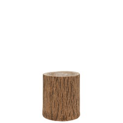 Cachepot en bois de paulownia naturel