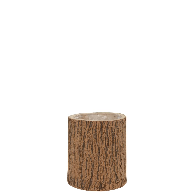 Cachepot en bois de paulownia naturel