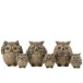 Hibou de la sagesse en résine gris 14x12x34 cm (Lot de 3) Hibou de la sagesse en résine gris 14x12x34 cm (Lot de 3)