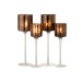 Lot de 2 photophores en verre marron 9x9x30 cm Lot de 2 photophores en verre marron 9x9x30 cm