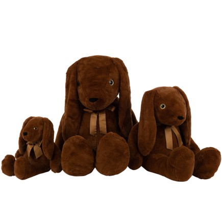 CONEJO PAJARITA PELUCHE MARRON OXIDO LARGE