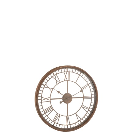 Reloj números romanos metal/cristal oxido Alt. 67 cm