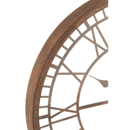 Reloj números romanos metal/cristal oxido Alt. 67 cm