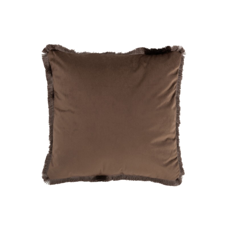 Coussin carré en polyester marron 42x42cm