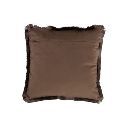 Cuscino quadrato in poliestere marrone 42x42cm