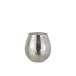 Photophore rond en verre craquelé argenté 16cm Photophore rond en verre craquelé argenté 16cm