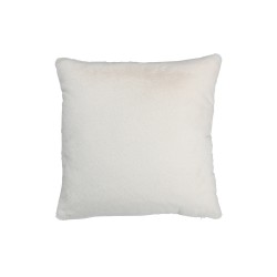 Cojín escocés cuadrado poliéster marrón/blanco 45x45 cm