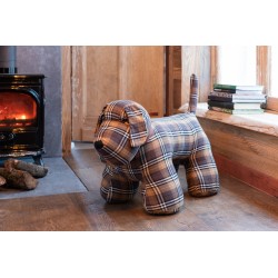 Cale-porte chien en textile marron 72x35x48 cm