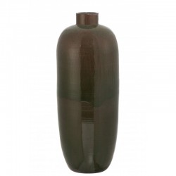 Vase ovale avec col en céramique vert 32x32x86 cm