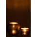 Photophore rond en verre gris 20x20x17 cm