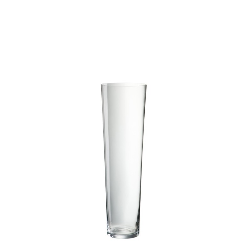 Vaso de vidro transparente 18x18x60cm Vaso de vidro transparente 18x18x60cm