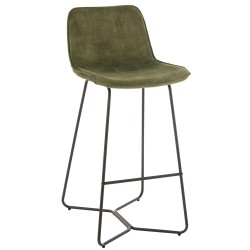 Chaise de bar en métal vert 57x48x103 cm
