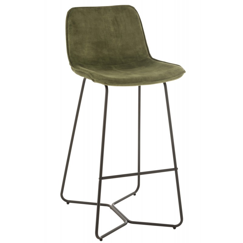 Chaise de bar en métal vert 57x48x103 cm