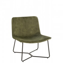 Chaise lounge en métal vert 71x68x78 cm