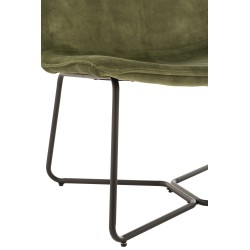Chaise lounge en métal vert 71x68x78 cm