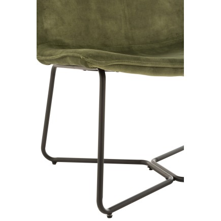 Chaise lounge en métal vert 71x68x78 cm
