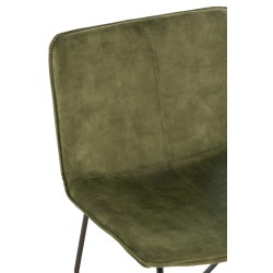 Tumbona de metal verde de 71x68x78 cm