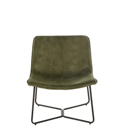 Tumbona de metal verde de 71x68x78 cm