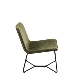 Tumbona de metal verde de 71x68x78 cm