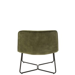 Tumbona de metal verde de 71x68x78 cm