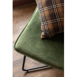 Tumbona de metal verde de 71x68x78 cm