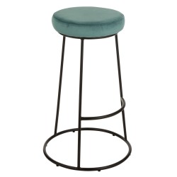 Coussin pour tabouret en textile azur 34x34x8 cm