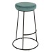 Coussin pour tabouret en textile azur 34x34x8 cm