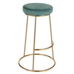 Coussin pour tabouret en textile azur 34x34x8 cm