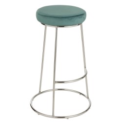 Coussin pour tabouret en textile azur 34x34x8 cm