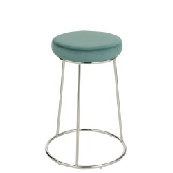 Coussin pour tabouret en textile azur 34x34x8 cm