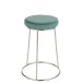 Coussin pour tabouret en textile azur 34x34x8 cm