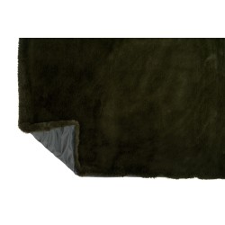 Plaid en polyester kaki 180x130 cm