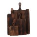 Tabla de cortar rectangular con mango de madera marrón L60cm Tabla de cortar rectangular con mango de madera marrón L60cm