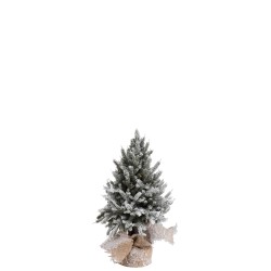 Sapin de Noël décoratif à led en plastique vert 20x20x45 cm