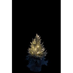 Sapin de Noël décoratif à led en plastique vert 20x20x45 cm