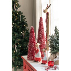 Sapin de Noël décoratif à led en plastique vert 20x20x45 cm
