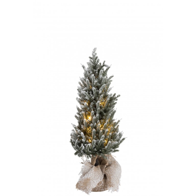 Sapin de Noël décoratif à led en plastique vert 29x29x58 cm