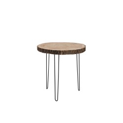 Table basse en bois naturel 58x58.5x58 cm