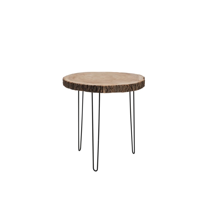 Table basse en bois naturel 58x58.5x58 cm