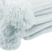 Plaid avec pompons en polyester bleu clair 176x128cm Plaid avec pompons en polyester bleu clair 176x128cm