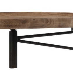 Tablette murale pivotante en bois naturel et métal noir 55x30.5x111 cm