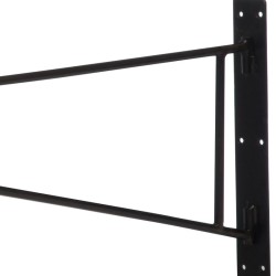 Tablette murale pivotante en bois naturel et métal noir 55x30.5x111 cm