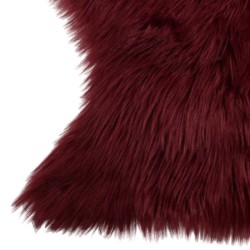 Alfombra piel sintética roja 98x57 cm
